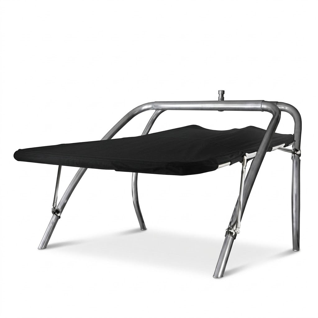 Mid-sized Square Bimini Stainless Steel - 1.9m x 1.9m Navy fabric