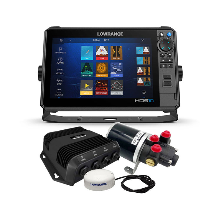 Lowrance HDS PRO 10 with Outboard Pilot Autopilot Bundle