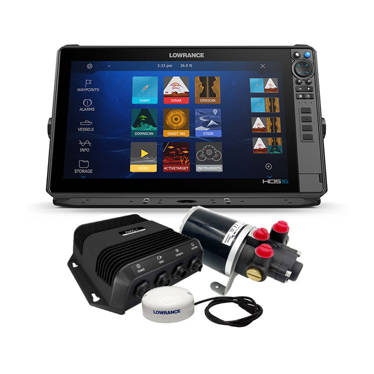Lowrance HDS PRO 16 with Outboard Pilot Autopilot Bundle