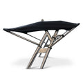 Sabre Folding Bimini Stainless Steel - Black fabric (includes cover for when folded)