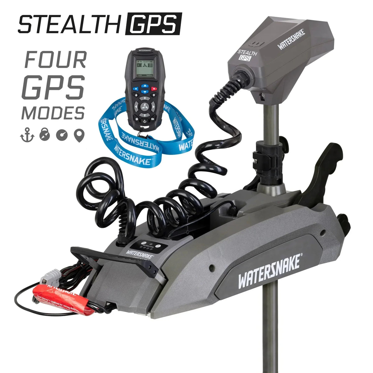 Watersnake Stealth GPS Bow Mount Trolling Motors 65LB 12V